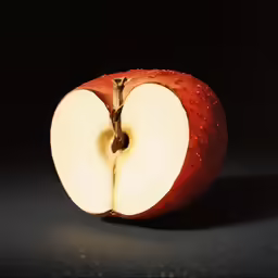 an apple that has a bite out of it