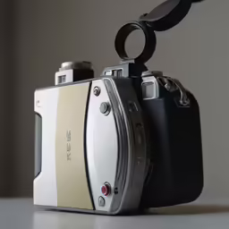 a camera with two different styles of equipment inside