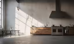 this is an old kitchen with a stove, cabinets and a counter top