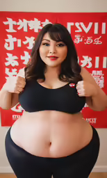 an asian woman posing in a bikini