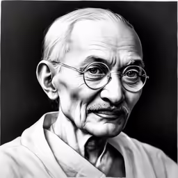 a black and white portrait of a man with glasses