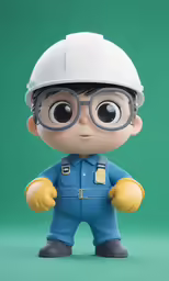 an action figure with big eyes and glasses