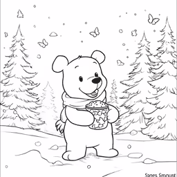winnie the pooh bear with a pot of honey