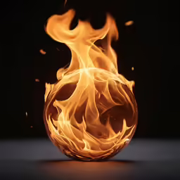 an image of a flamed glass ball