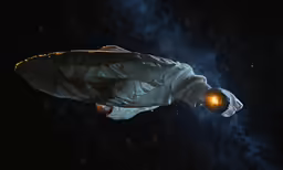 a man holding his arm out in the dark