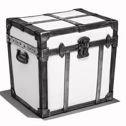 an empty trunk with a latch on the handle