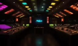 there is a control room that includes audio equipment