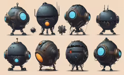 a collection of character design animation, cartoon, and game art for a computer game
