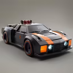 a remote control car is shown from the side