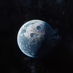 the blue earth in space is a unique photo