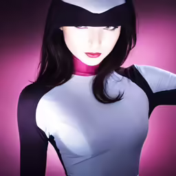 a person with a black hat and long hair