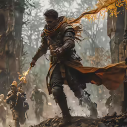the action scene in the video game, middle - earth