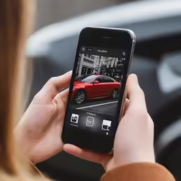 a woman taking pictures on her smart phone