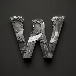 a black and white image of the word w