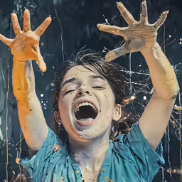a girl that is standing in the water