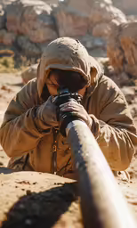 a person taking a photo with a camera