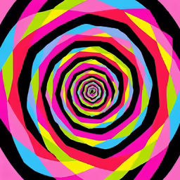 an abstract art print of multicolored circles