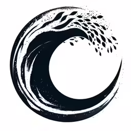 a picture of a wave with splats