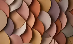 the back side of a brown wall that has a wavy pattern