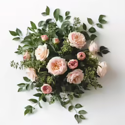 there is a bunch of flowers and green leaves