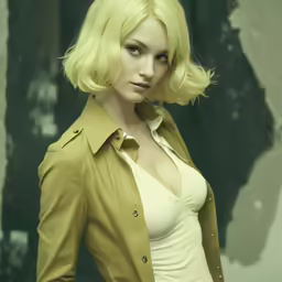a very sexy young blonde woman with big breast