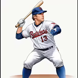 baseball player in batting position ready to swing