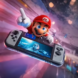 nintendo wii gaming console flying through the air