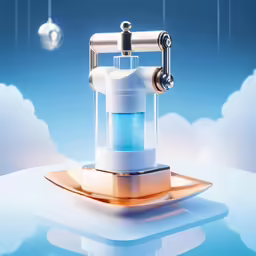 a close up of a small device that has a blue substance on it