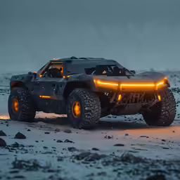a vehicle in the snow on a snowy day