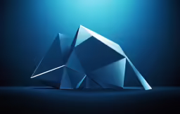 an art deco sculpture that looks like a large triangle
