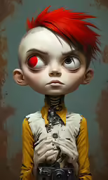 an animation scene of a child with red hair