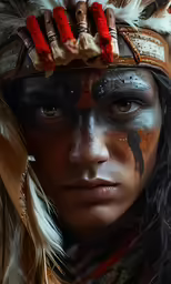 a woman dressed in native american style attire