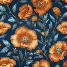 a close up shot of a pattern with flowers