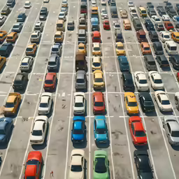 lots of cars parked in a parking lot