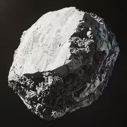 a large chunk of ice on top of black surface