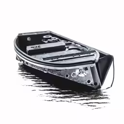 an electronic device on the water with its handle
