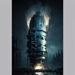 a photo of a burning piece of machinery on fire