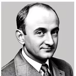 an old black and white portrait of a man in a suit