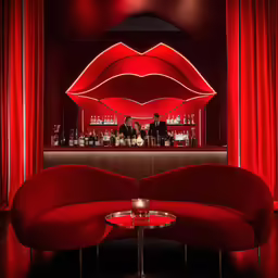 the bar is very modern and elegant