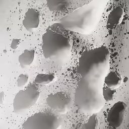black and white photo of bubbles of water