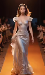 the white gown featured on the catwalk of the couture