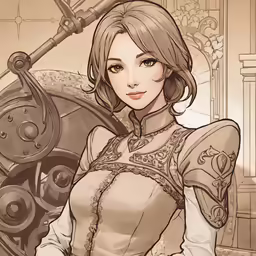 a woman with a short brown hair wearing a white dress