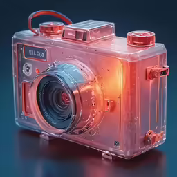 a camera sitting on top of a table