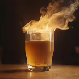 a glass full of beer sits on a table
