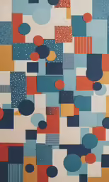 a very pretty colorful abstract painting with a pattern