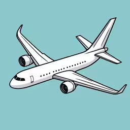 an airplane flies through the sky