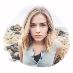 an image of a girl that is looking up