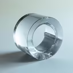the metal ring is on the ground, and is sitting