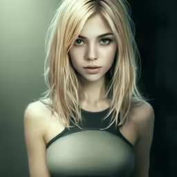 this beautiful blonde model is a digital painting
