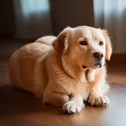 a close up view of a cute puppy laying on the floor